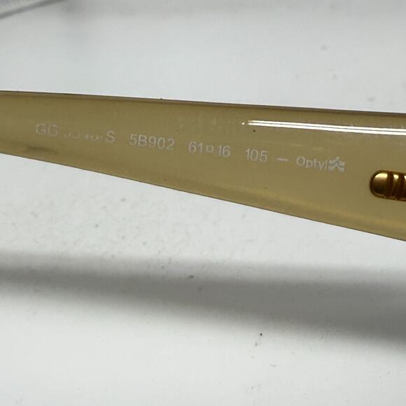 GUCCI sunglasses gold GG3534/S square round yellow 5B902 20181 - Picture 6 of 8